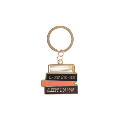 The Haunted Library Book Stack Keyring
