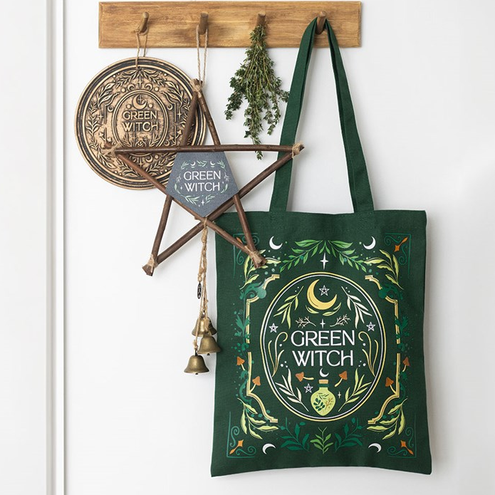 Green Witch Tote Bag