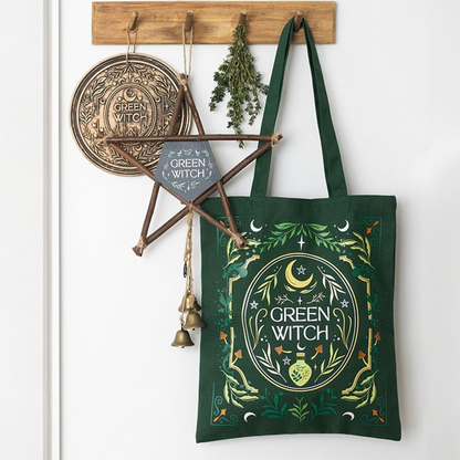 Green Witch Tote Bag