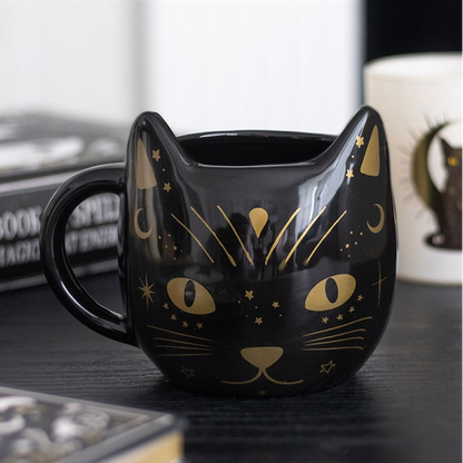 Magick Black Cat Face Mug
