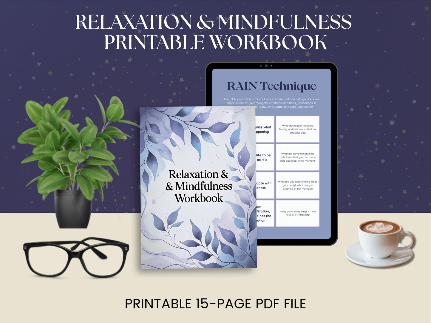 MRR Resell Digital Relaxation & Mindfulness Workbook