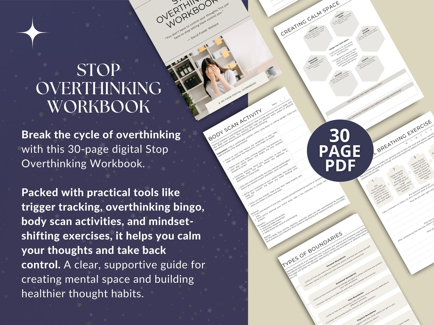 Digital Stop Overthinking Workbook