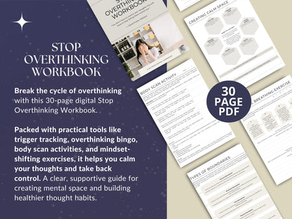 Digital Stop Overthinking Workbook