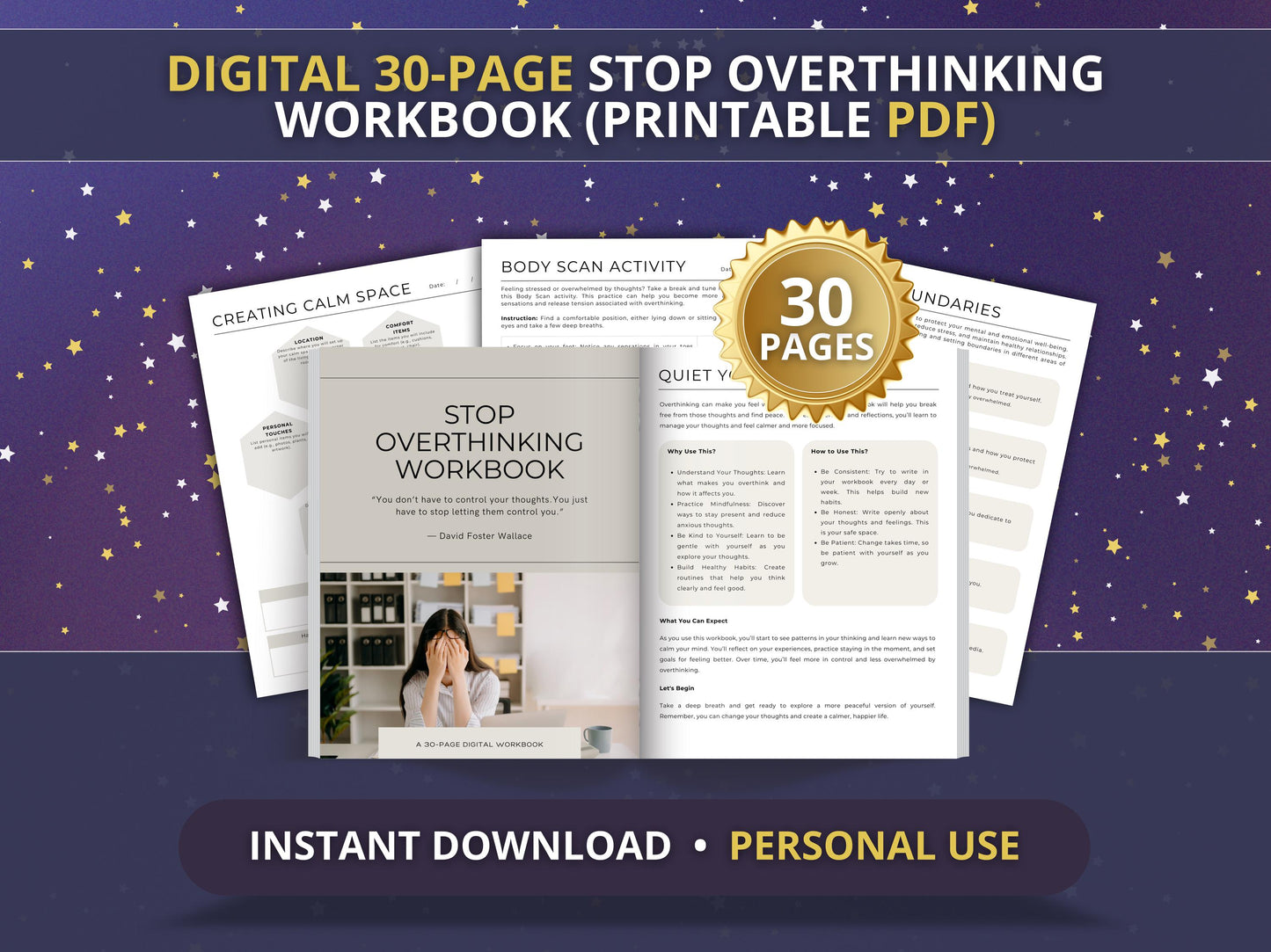 Digital Stop Overthinking Workbook