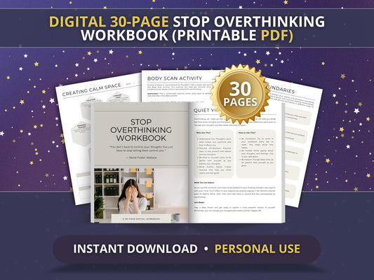 Digital Stop Overthinking Workbook