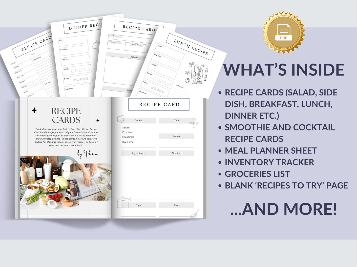 MRR Resell Digital Recipe Card Template