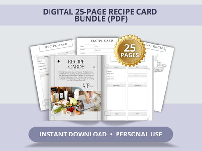 MRR Resell Digital Recipe Card Template