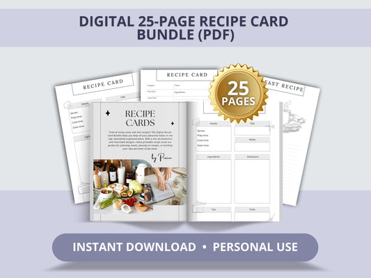 MRR Resell Digital Recipe Card Template