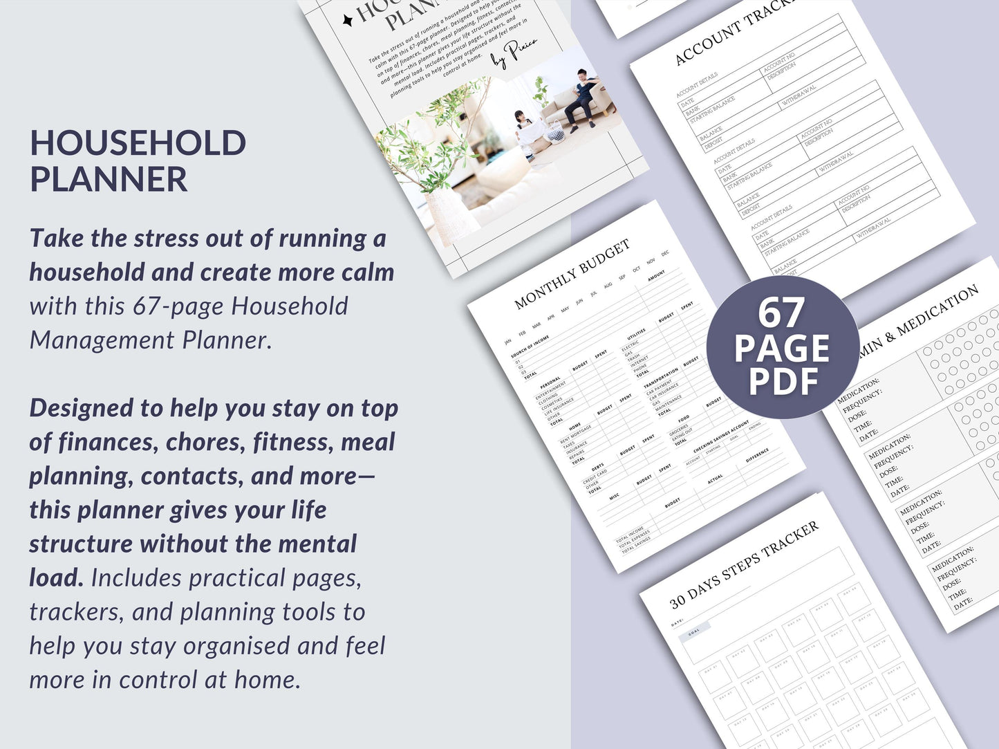 MRR Resell Digital Household Management Planner