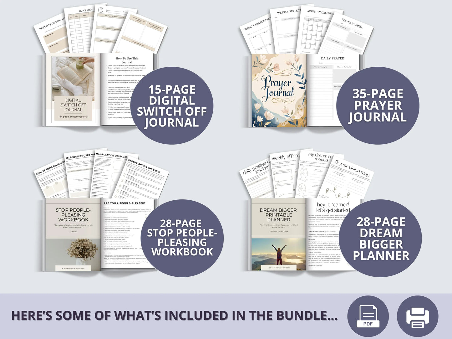 100+ Spiritual & Wellness Bundle (Instant Download)
