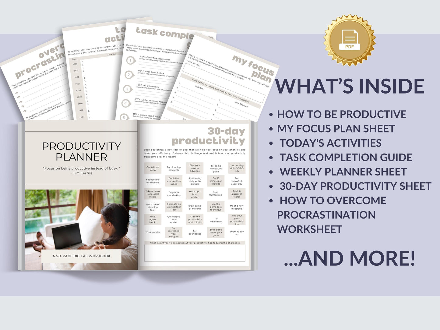 MRR Resell Digital Productivity Planner