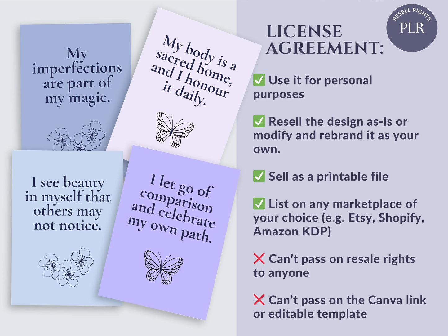PLR 60 Digital Affirmation Cards #17