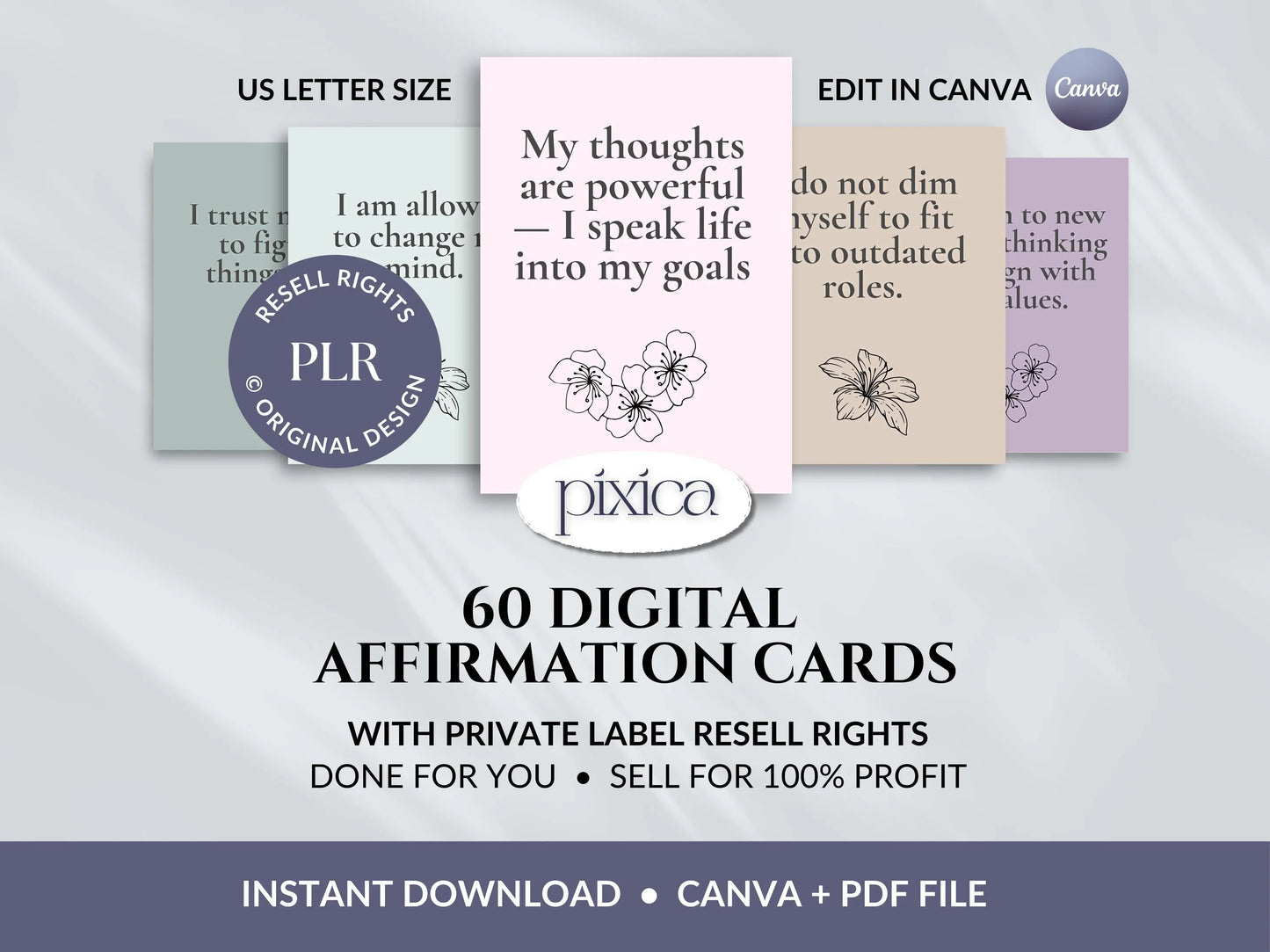 PLR 60 Digital Affirmation Cards #14
