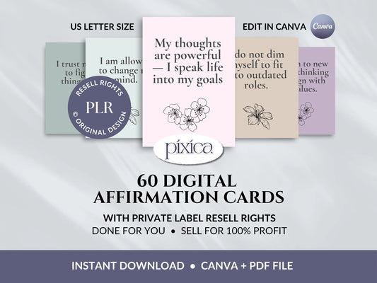 PLR 60 Digital Affirmation Cards #14