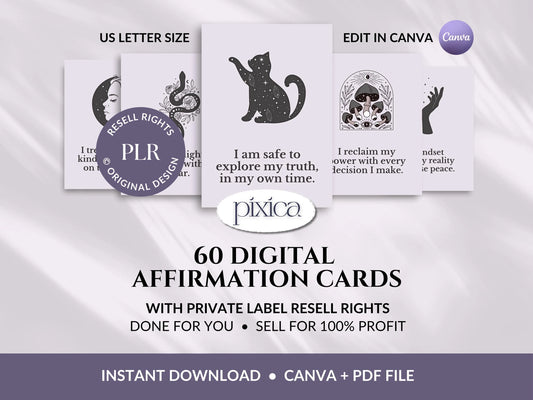 PLR 60 Digital Affirmation Cards #10