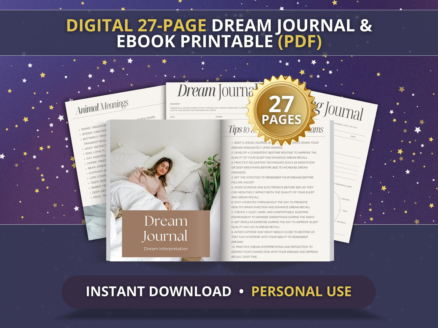 MRR Resell Digital Dream Journal Ebook