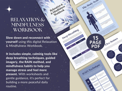 MRR Resell Digital Relaxation & Mindfulness Workbook