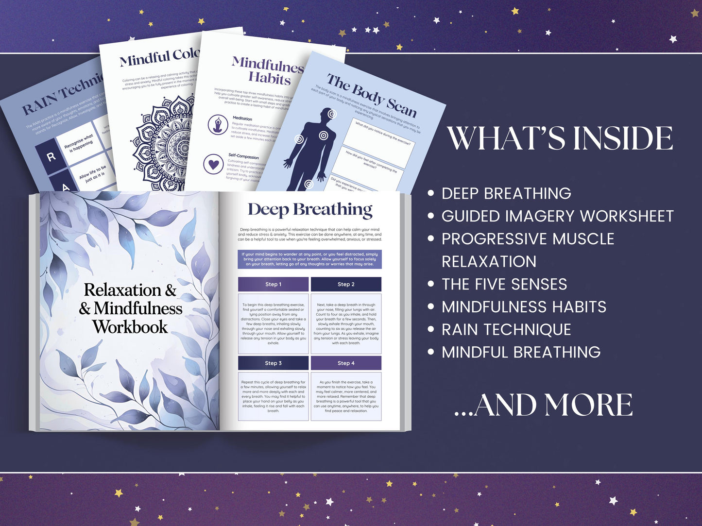 MRR Resell Digital Relaxation & Mindfulness Workbook