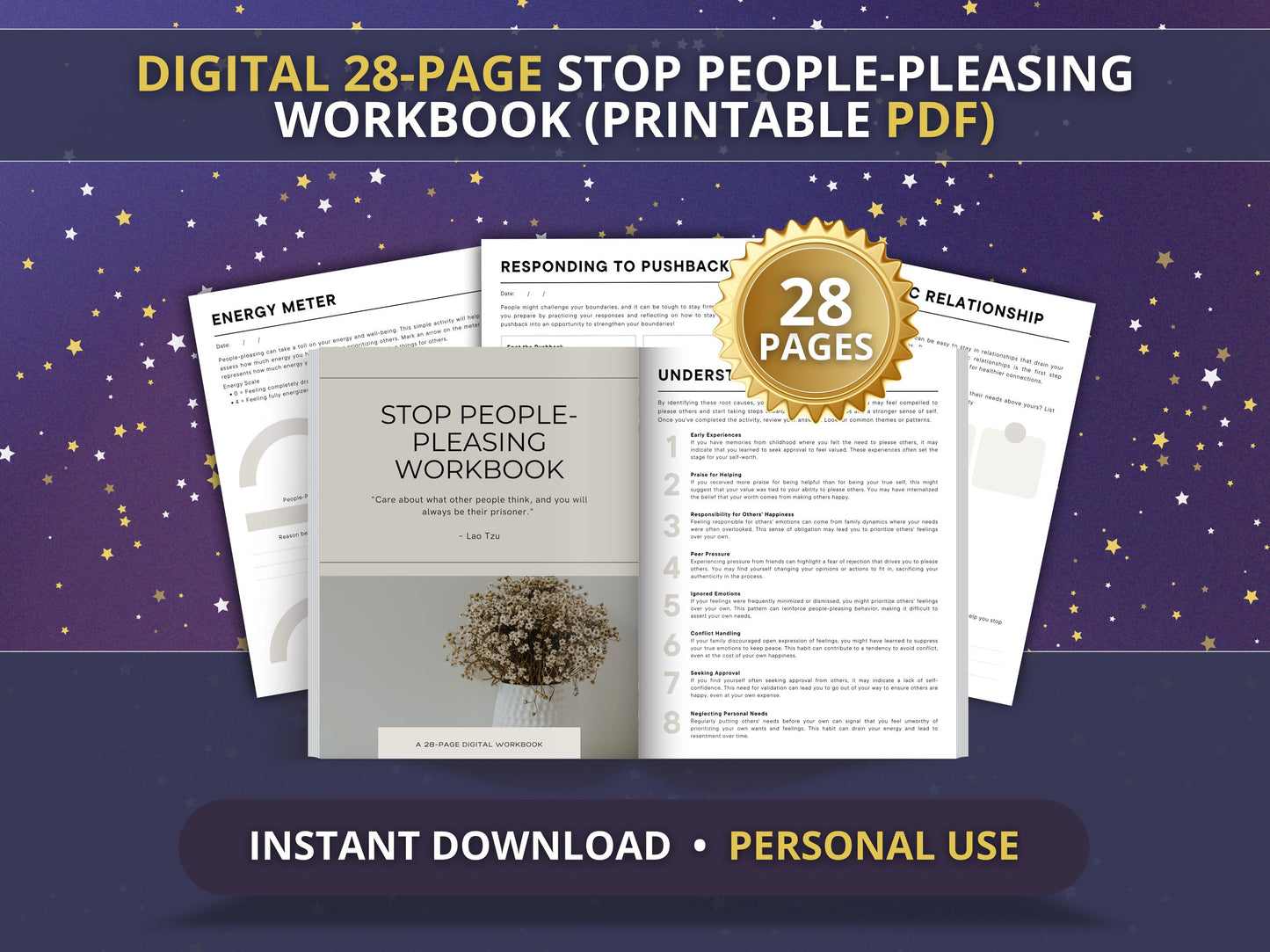 Digital Stop People-Pleasing Workbook