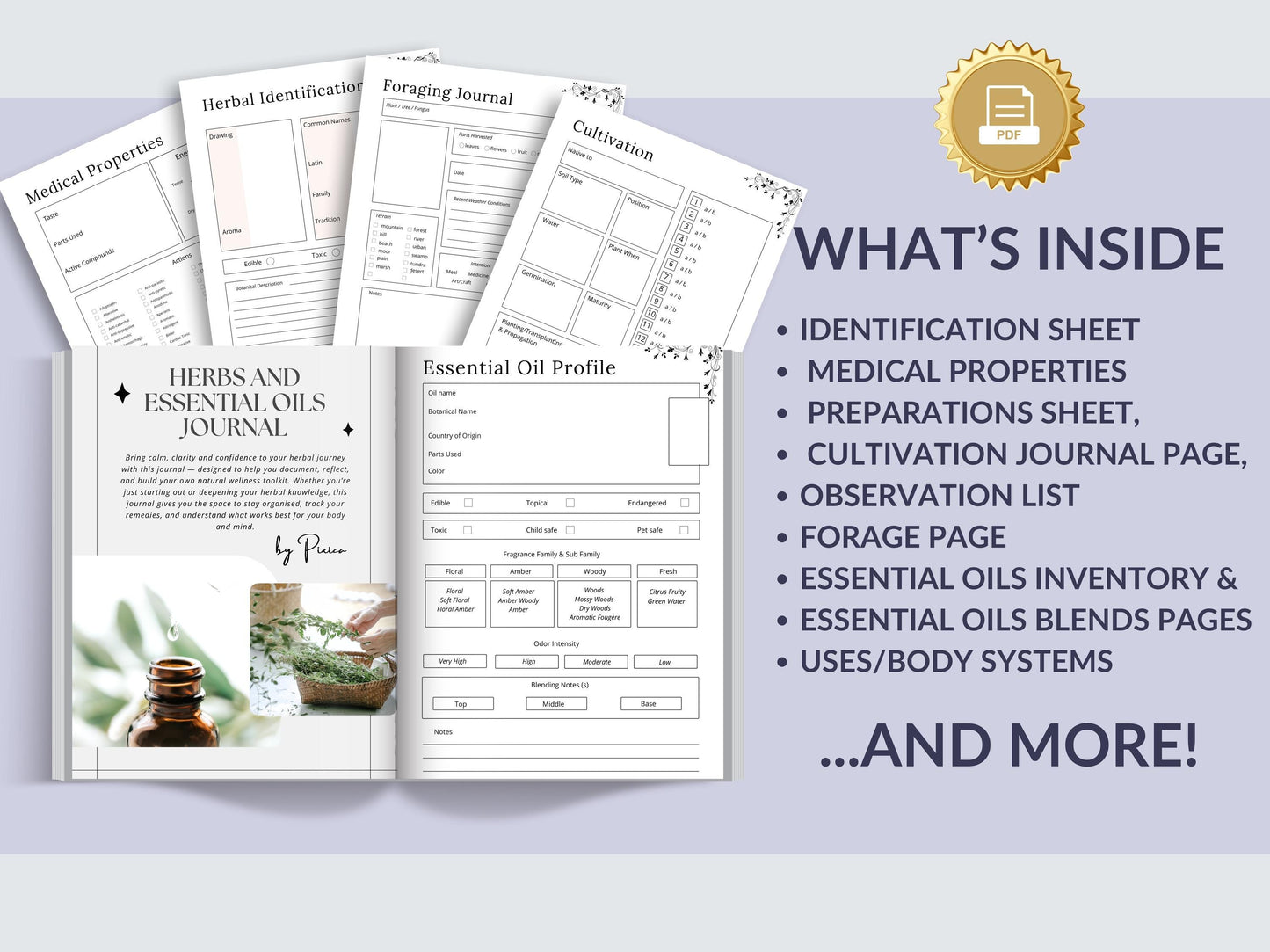 MRR Resell Digital Herbs & Essential Oils Journal