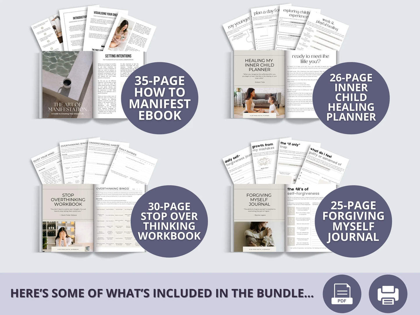 100+ Spiritual & Wellness Bundle (Instant Download)