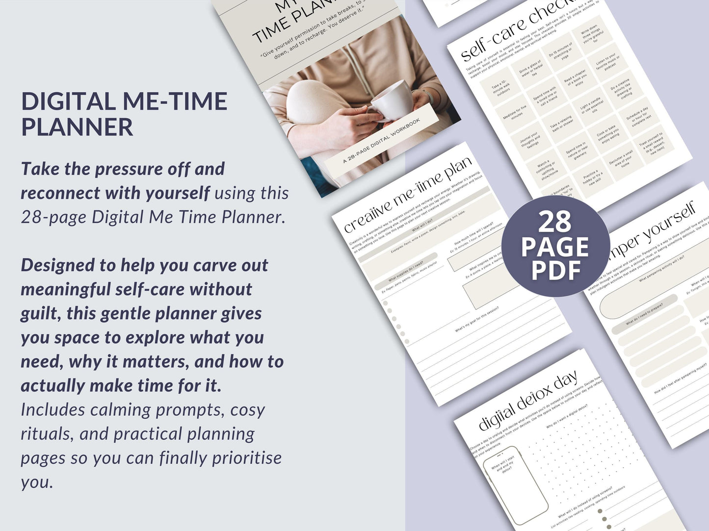 Digital Me Time Self-Care Planner