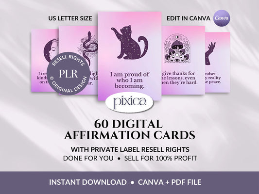 PLR 60 Digital Affirmation Cards #11