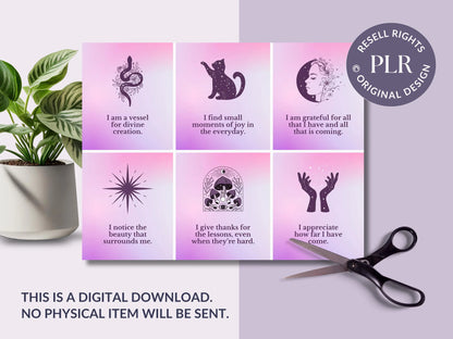 PLR 60 Digital Affirmation Cards #11