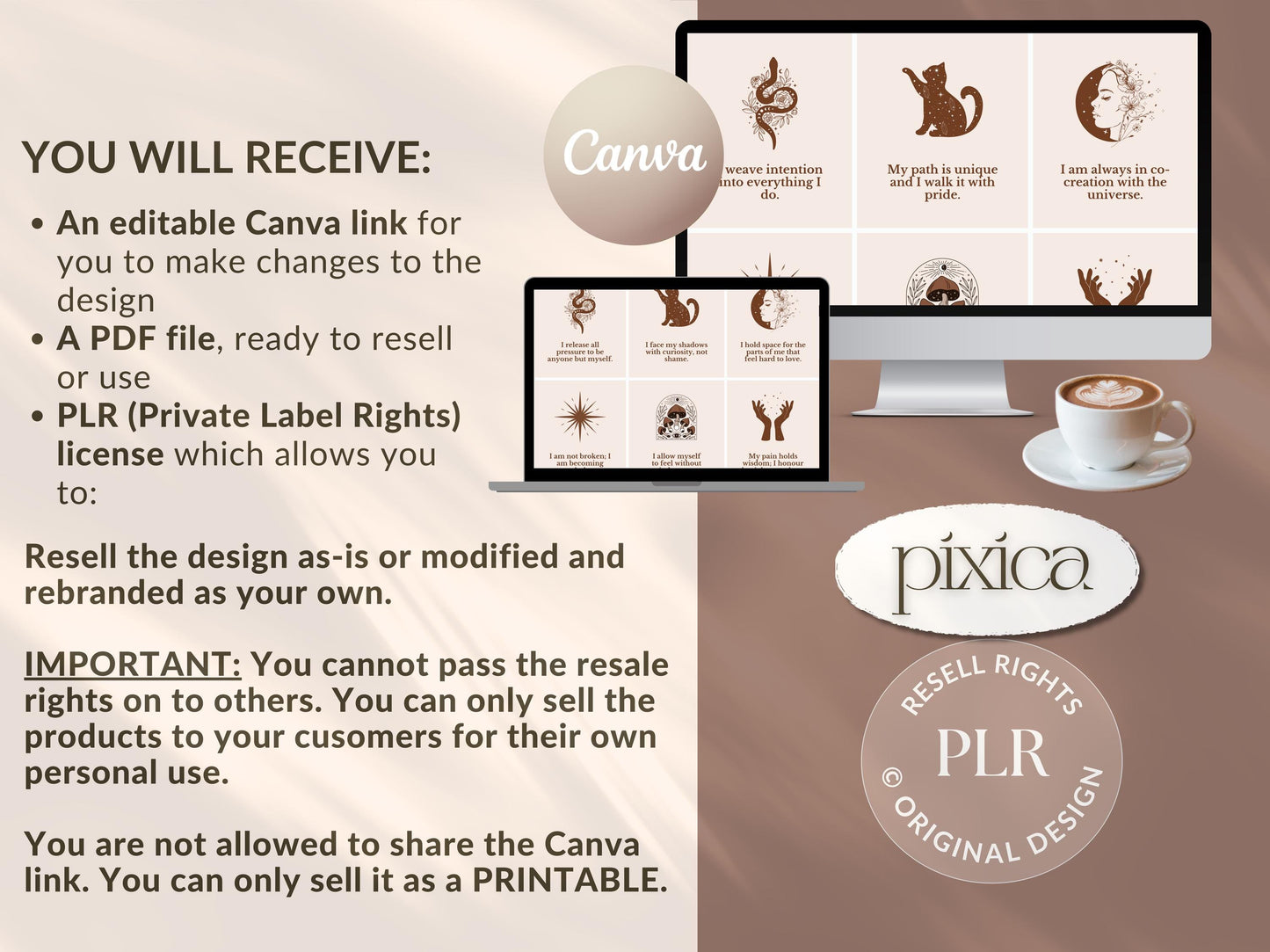 PLR 60 Digital Affirmation Cards #1