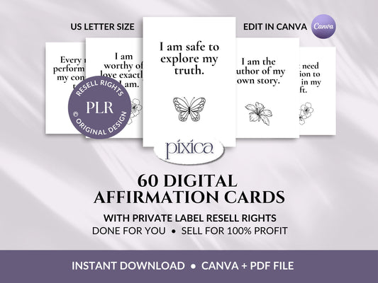 PLR 60 Digital Affirmation Cards #2