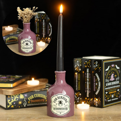 Widowsweb Potion Bottle Vase & Candle Holder
