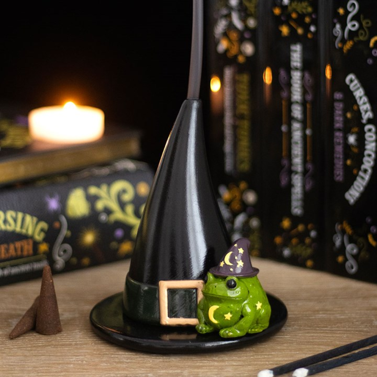 Magic Toad & Witch Hat Incense Cone Holder