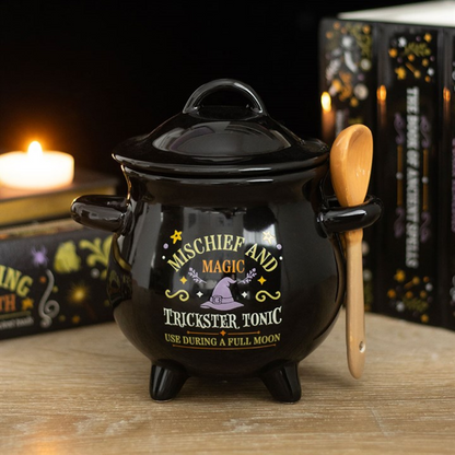 Mischief & Magic Cauldron Soup Bowl with Spoon