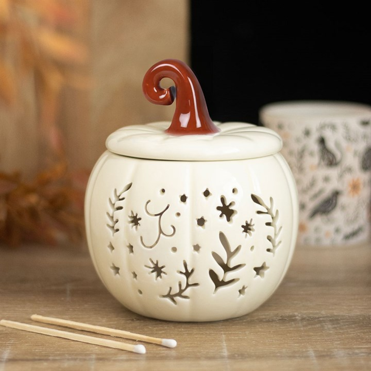 Cream Folk Pumpkin Oil Burner & Wax Warmer