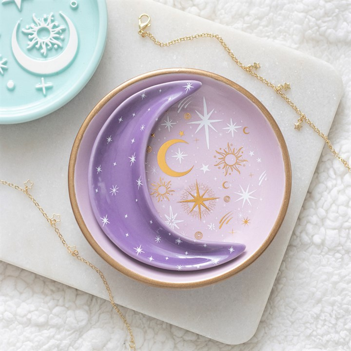 Purple Moon Stacking Trinket Dishes