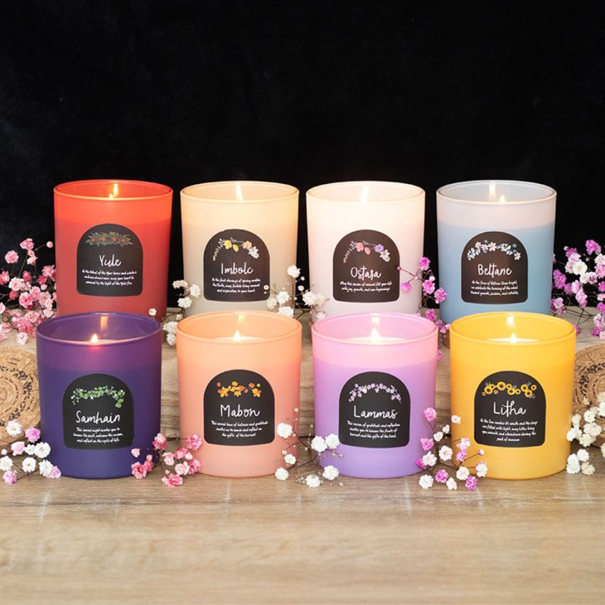 Set of 8 Wheel of the Year Candles