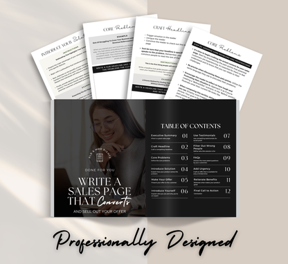 PLR/MRR Write A Sales Page That Converts Ebook & Workbook