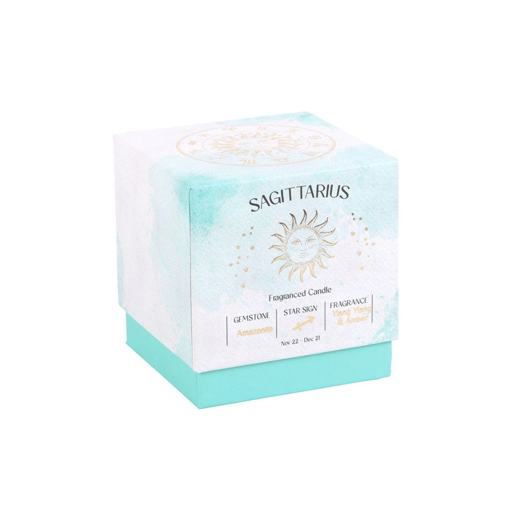 Small Sagittarius Ylang Ylang & Amber Gemstone Zodiac Candle