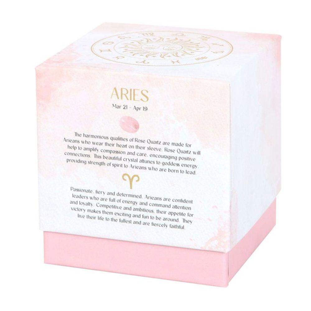 Small Aries Cedarwood Gemstone Zodiac Candle