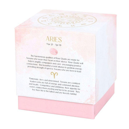 Small Aries Cedarwood Gemstone Zodiac Candle