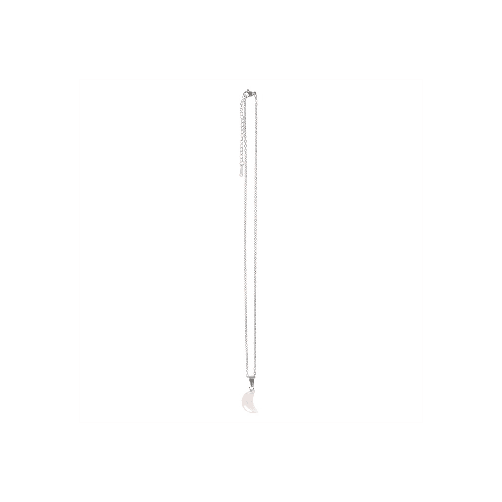 Rose Quartz Crystal Moon Necklace on Greeting Card