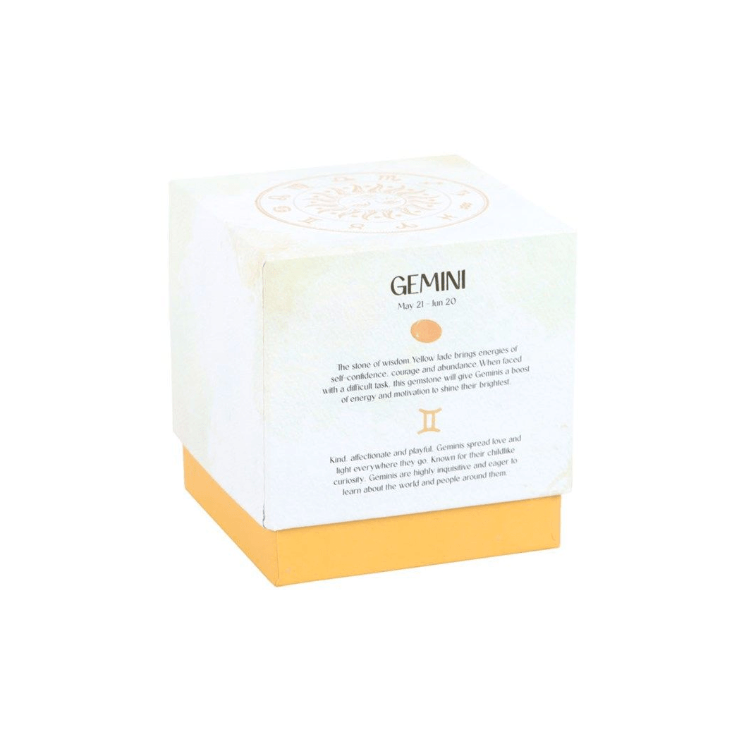Small Gemini Lavender & Cedarwood Gemstone Zodiac Candle