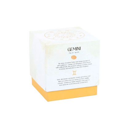 Small Gemini Lavender & Cedarwood Gemstone Zodiac Candle