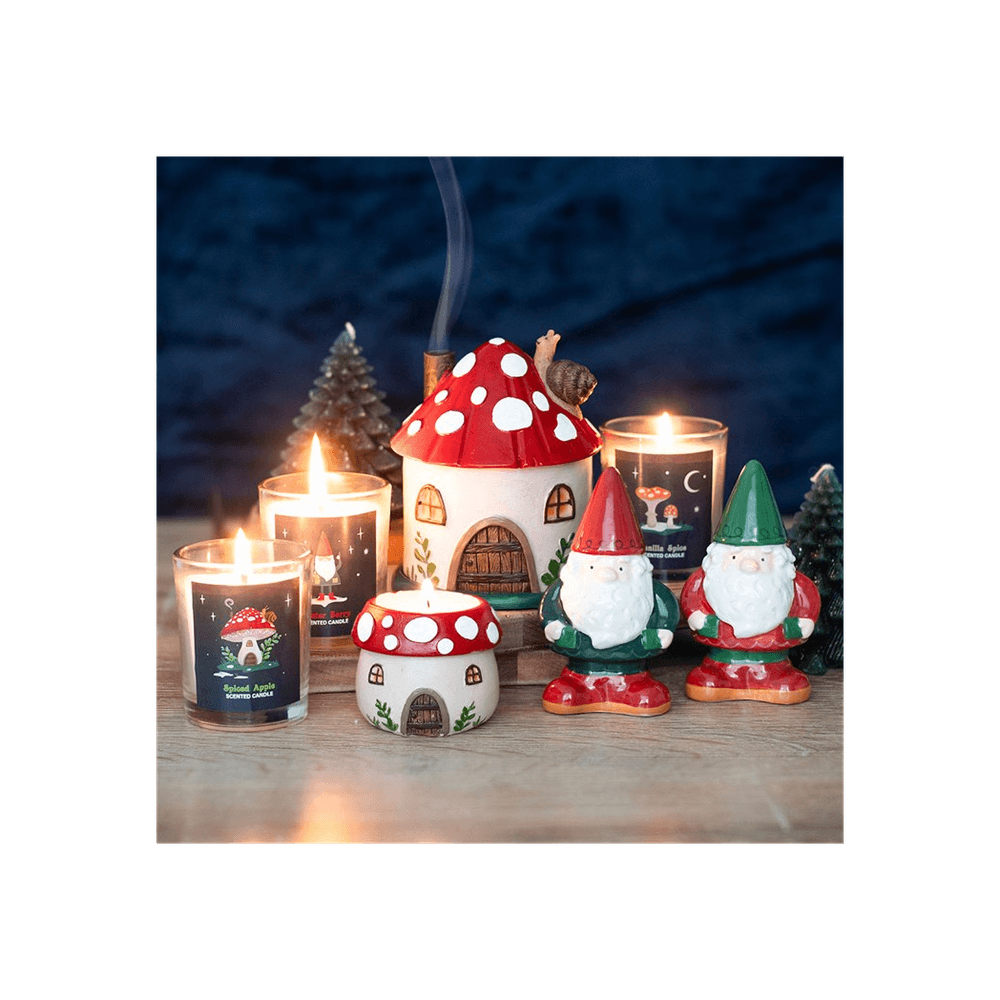 Mushroom House Resin Tealight Holder