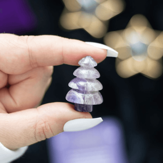 Amethyst Crystal Christmas Tree in a Bag