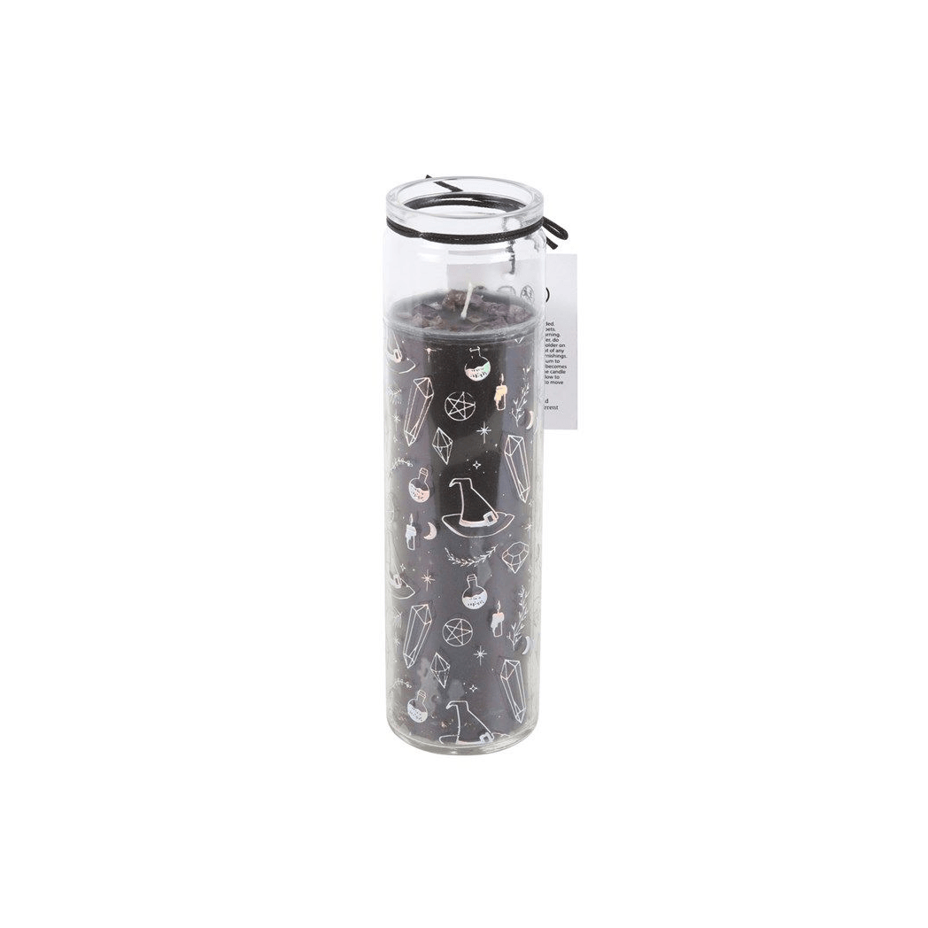 Crystal Witch Jasmine Tube Candle with Amethyst Chips