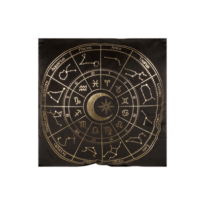 35cm Square Black Astrology Wheel Cushion