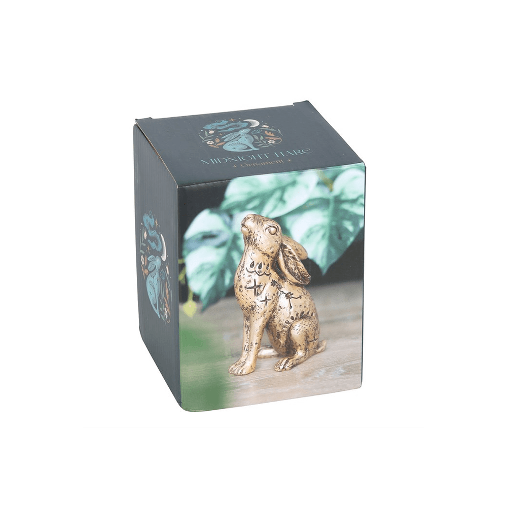 13cm Resin Midnight Hare Ornament