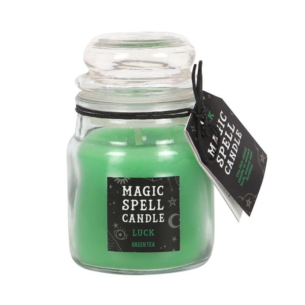 Small Green Tea 'Luck' Spell Candle Jar