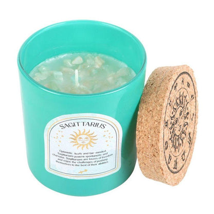 Small Sagittarius Ylang Ylang & Amber Gemstone Zodiac Candle